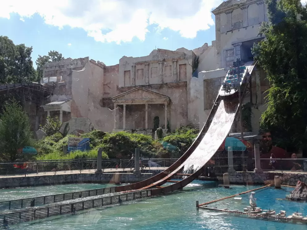Watery drop at the end of Escape from Pompeii. 