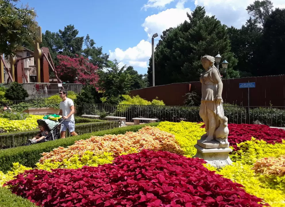 Small formal garden area in Italy.