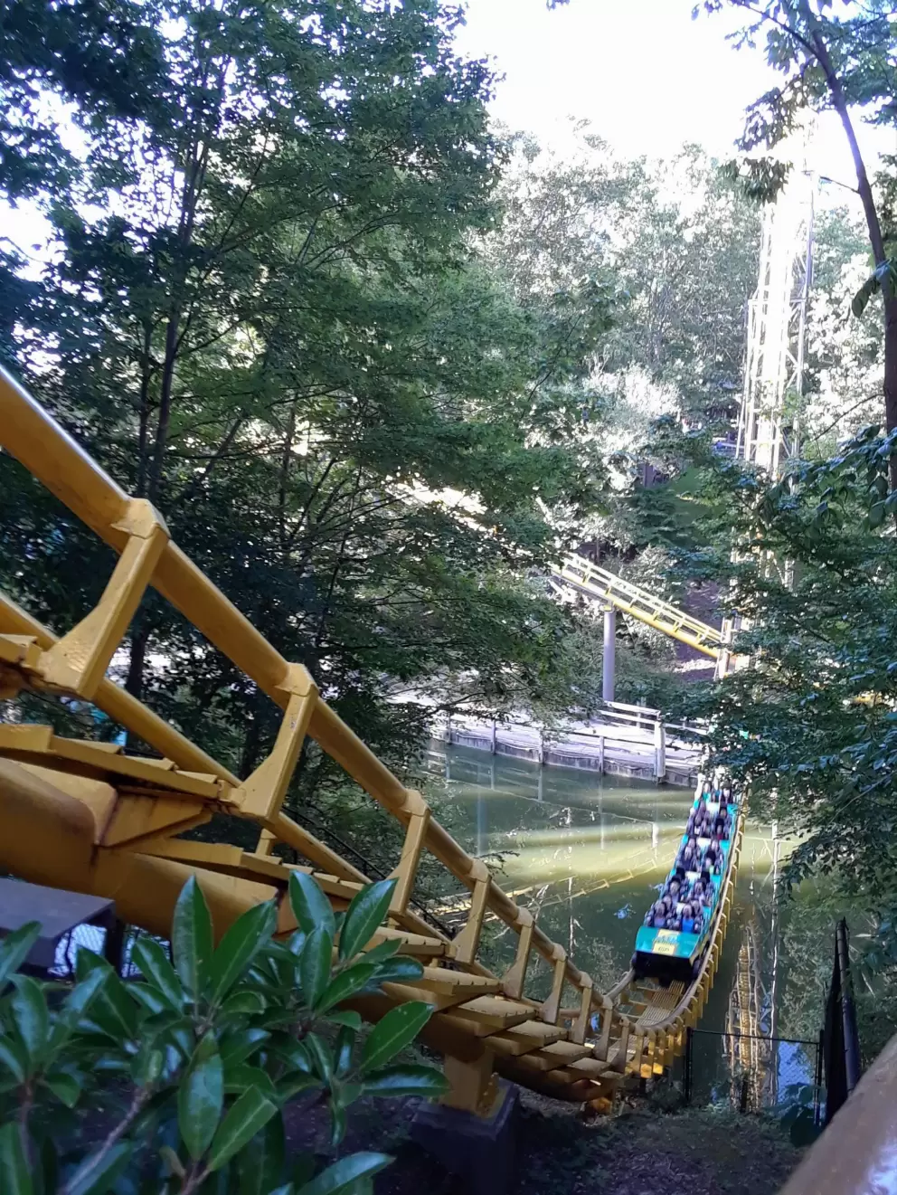 You can see the huge drop of Loch Ness Monster roller coaster from a corner of Land of the Dragons.