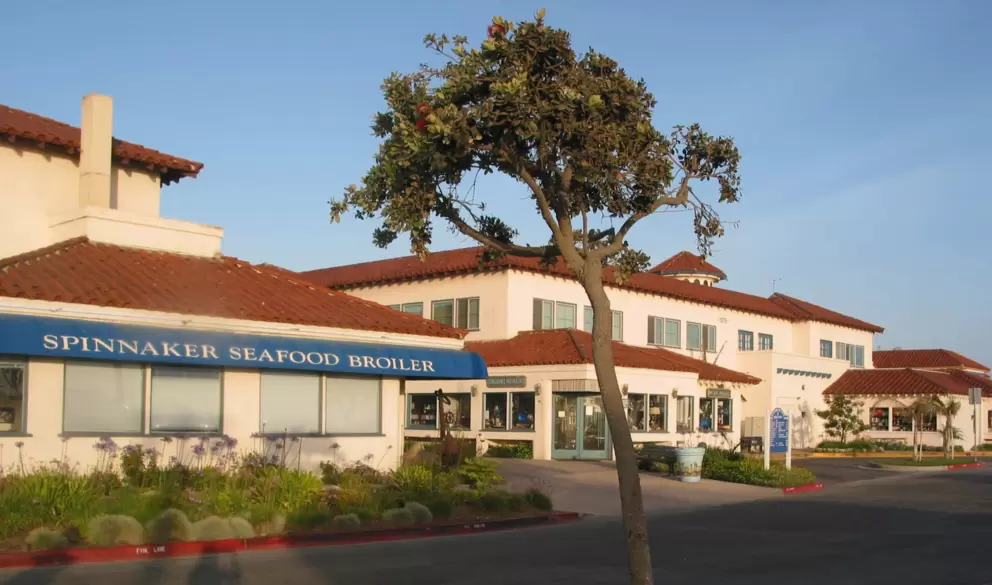 Spanish tile roofs at Ventura Harbor. 