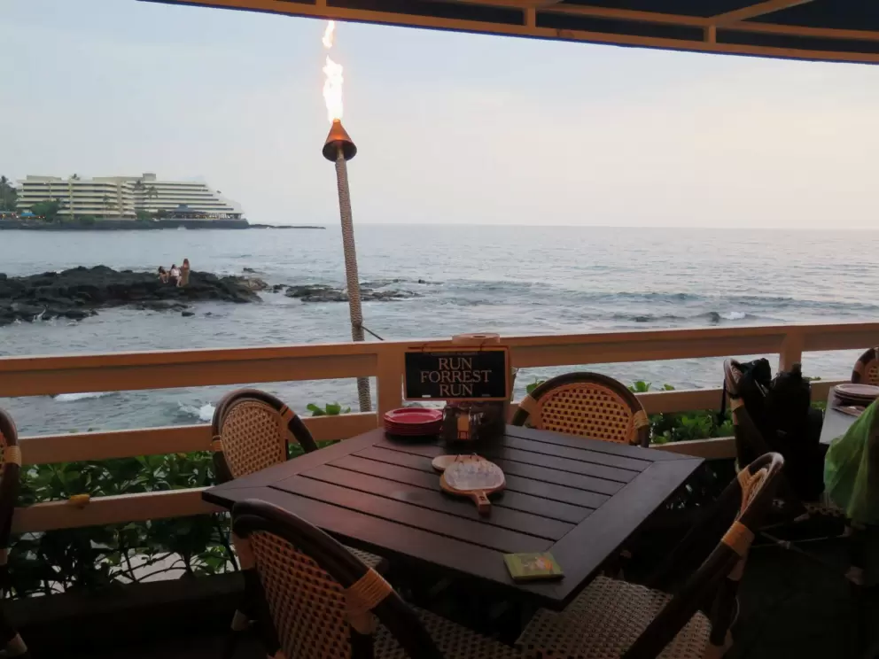 Table on the water.