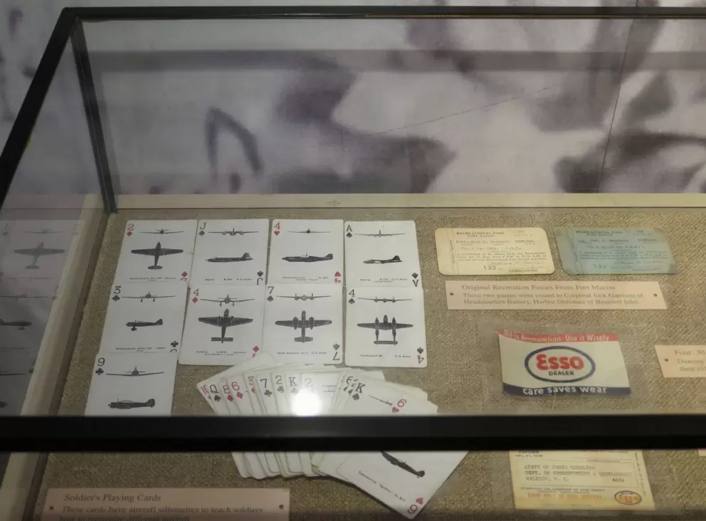 Soldiers' playing cards, designed to teach them the shape of different aircraft silhouettes.