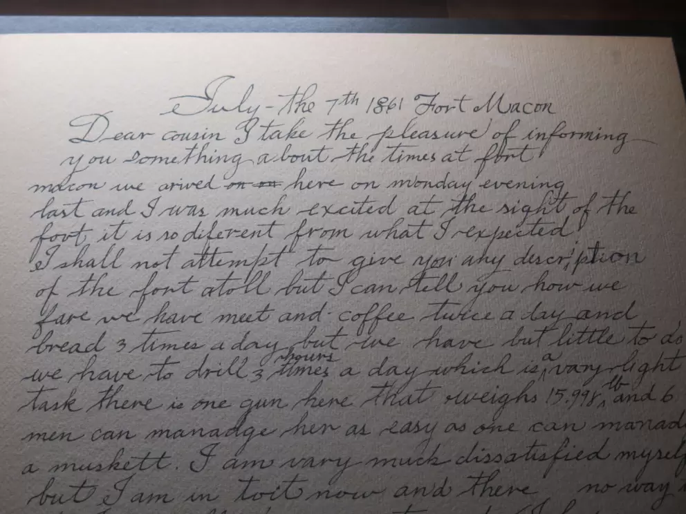 Tidy letter written by a soldier to his cousin.