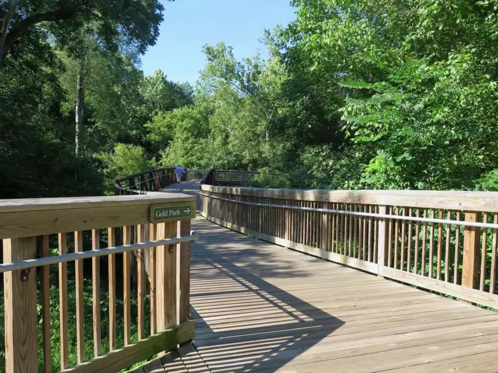 Boardwalk leading toward Gold Park.