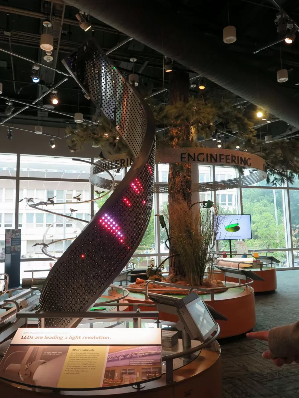 Exhibit about LED lighting and the homegrown company, Cree.