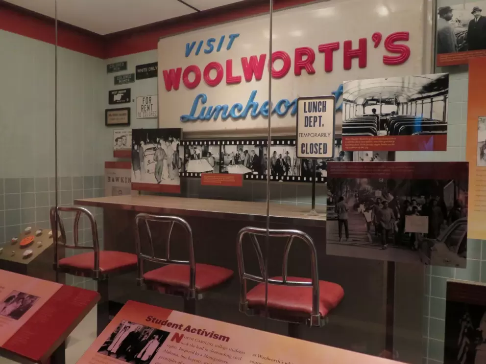 Woolworth's luncheon counter, where activism by students took place.	