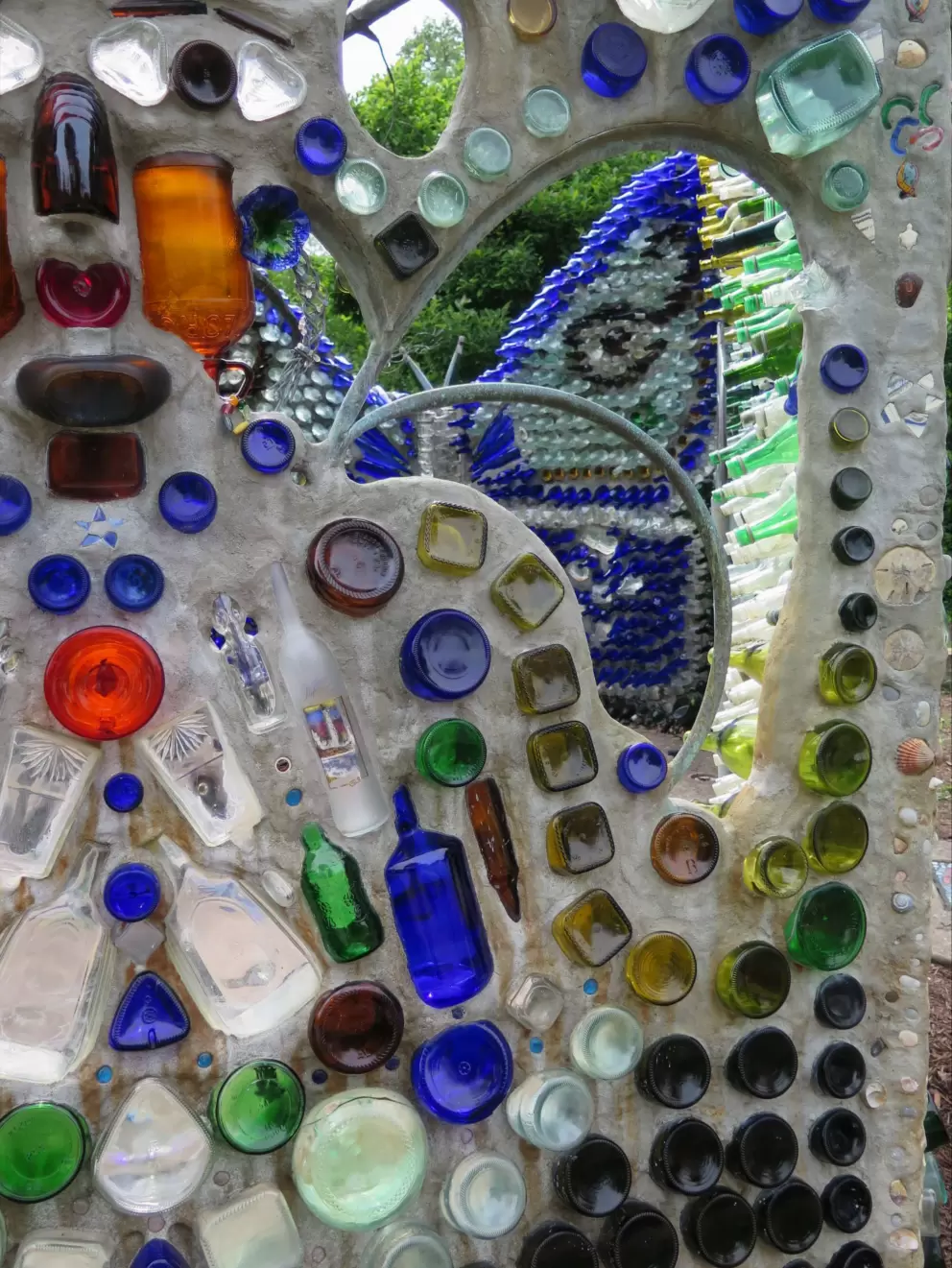 Many different colored bottles!