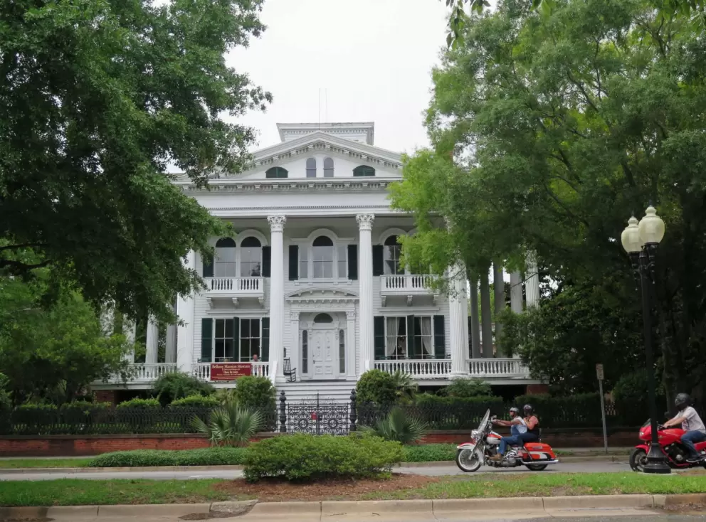 Bellamy Mansion Museum, and bikers.