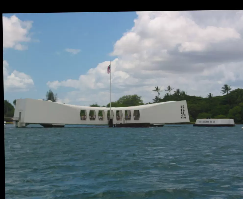 The USS Arizona Memorial.