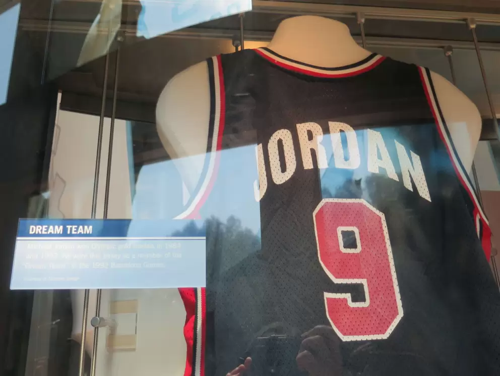 Michael Jordan's dream team jersey in the Barcelona olympics.