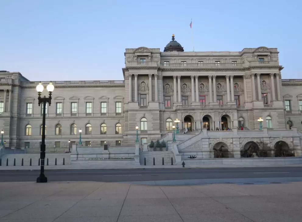 Library of Congress from a distance.