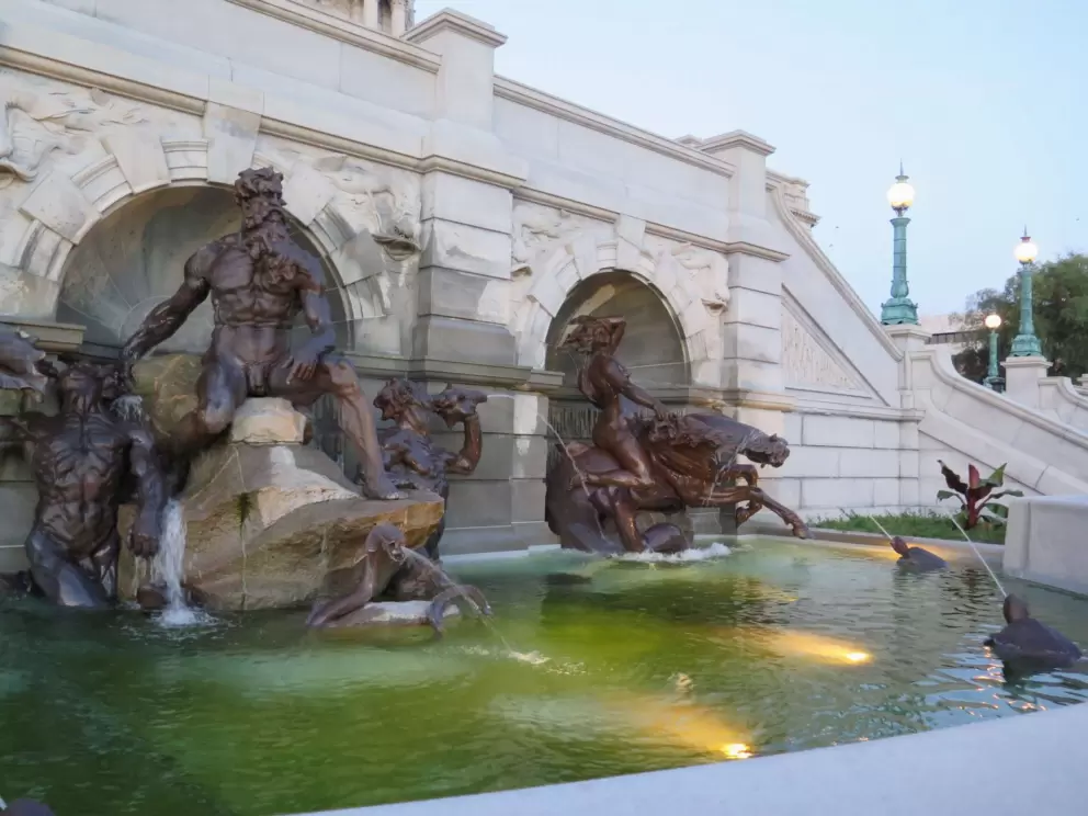 Neptune fountain at the Library of Congress.