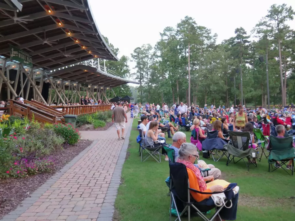 Walkway in front of concessions.