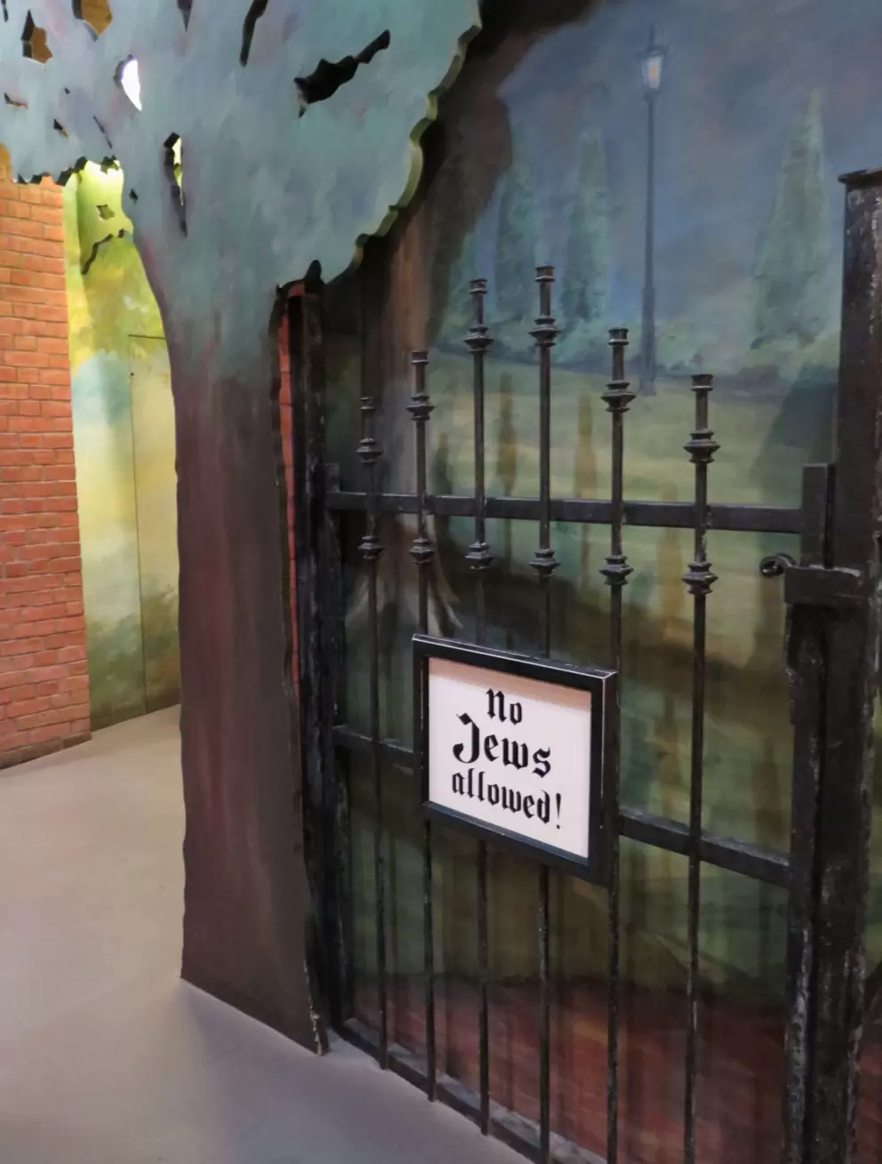 No jews allowed sign.