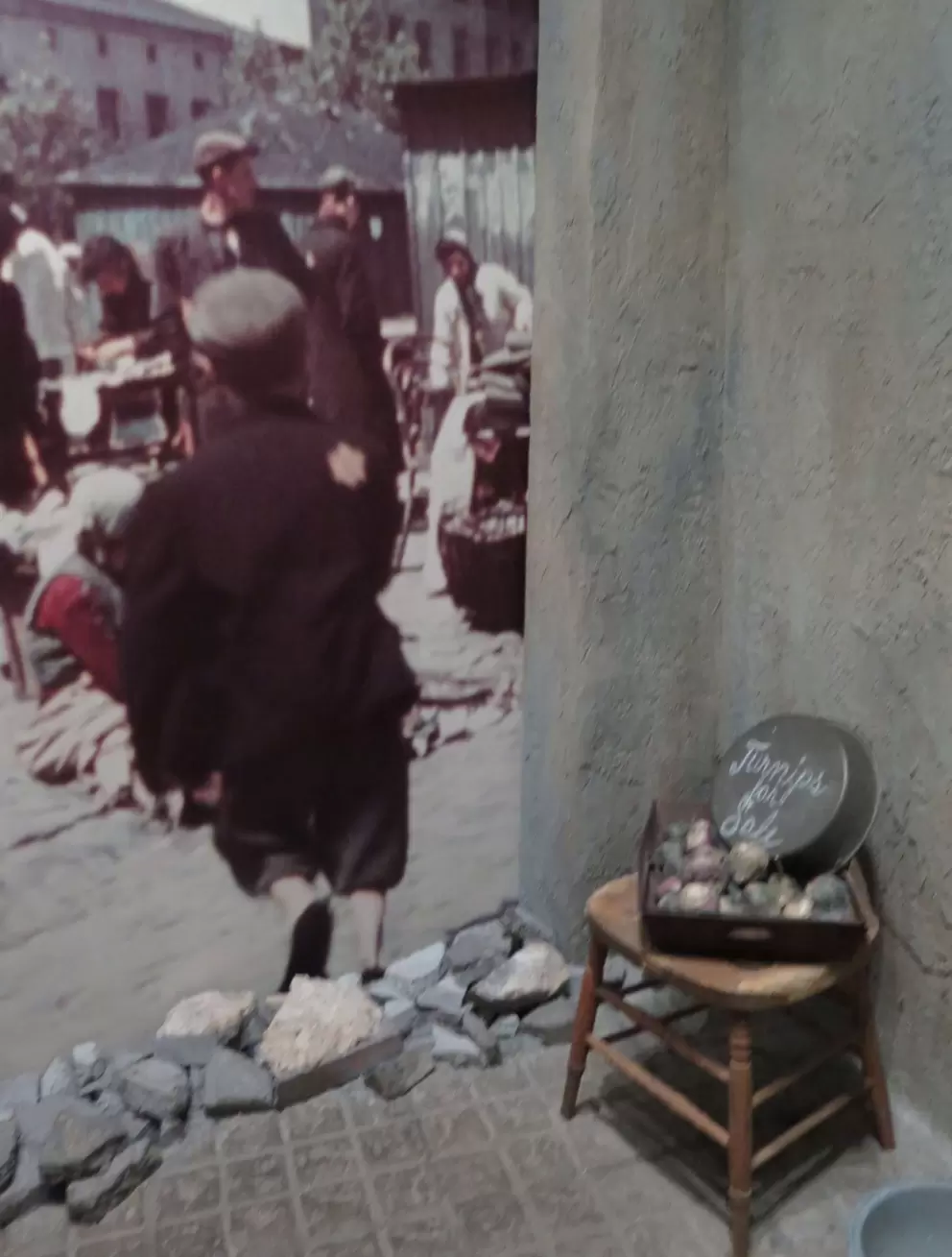 Rotten turnips for sale in the ghetto.