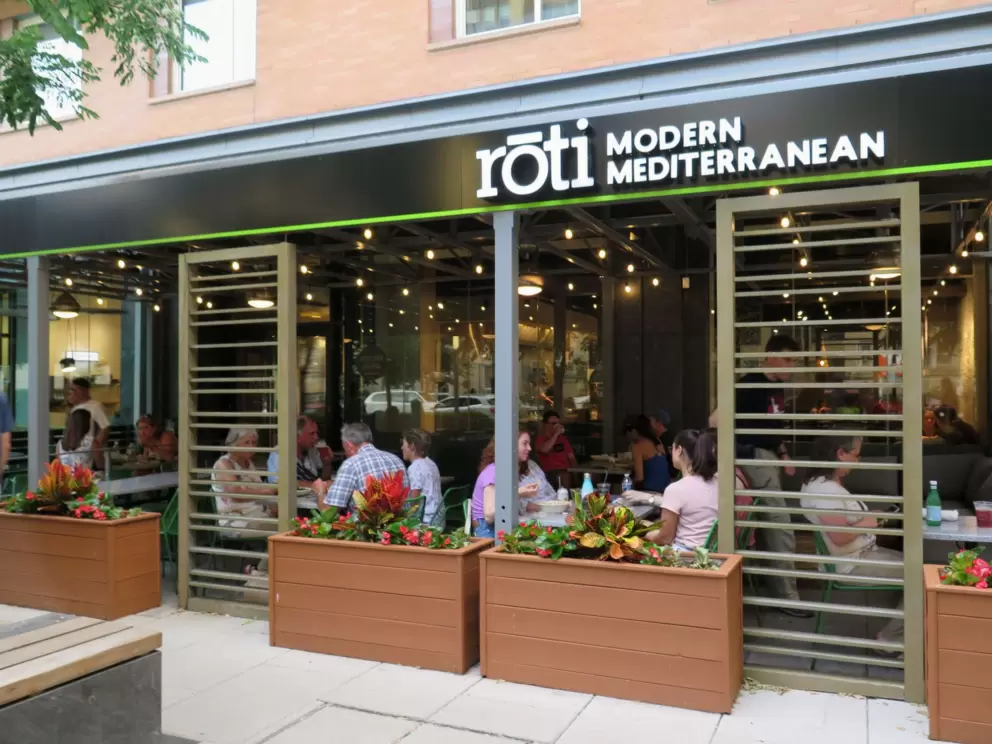 Roti Modern Mediterranean and its nice outdoor seating.