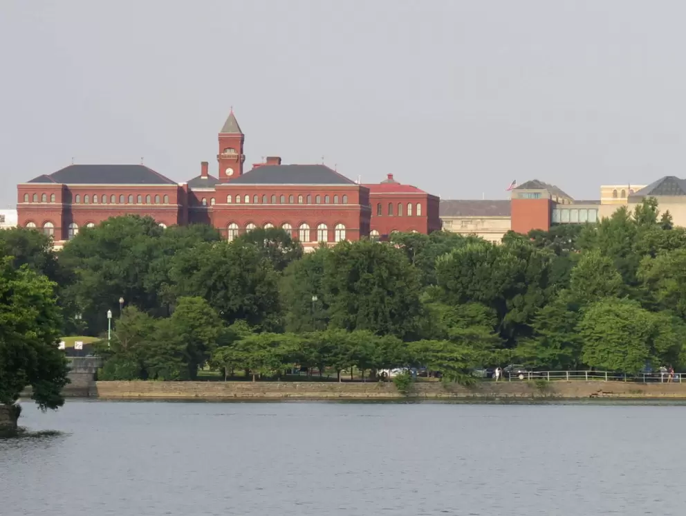 US Holocaust Memorial Museum, as seen from across the Tidal Basin.