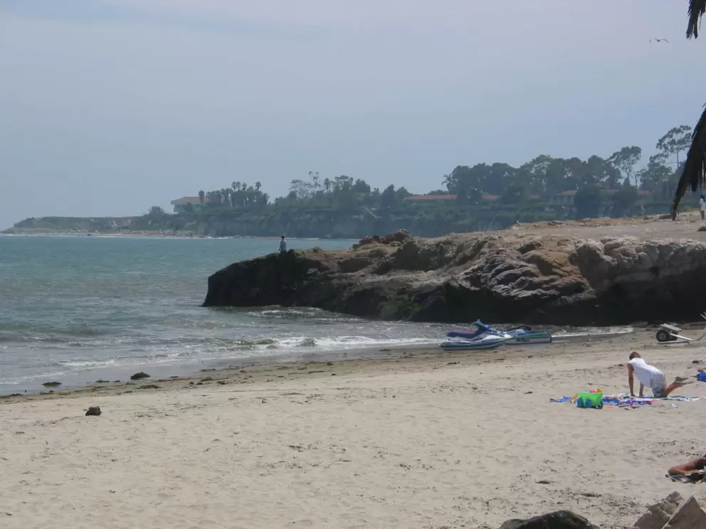 The western end of Goleta Beach, near UCSB.