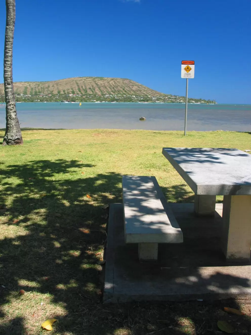 A peaceful picnic on a sunny day at Kuliouou Park.