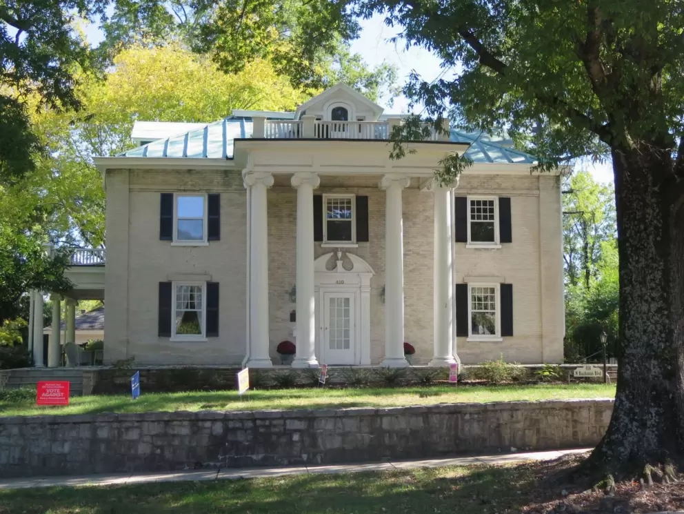 Home with ionic columns on N. Buchanan Blvd. 