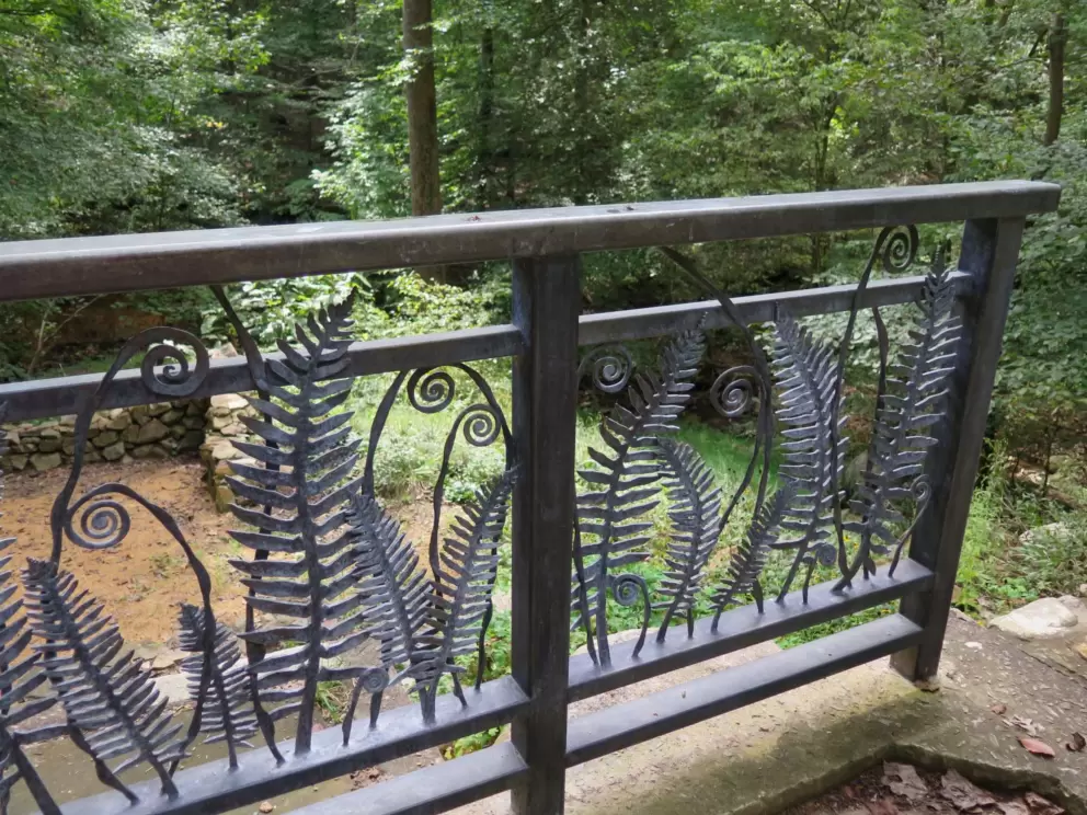 Remnants of a pavilion on the Battle Branch Trail.