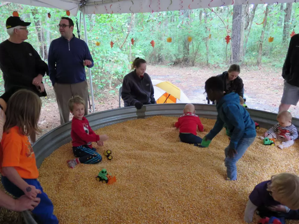 Corn pit at the Pumpkin Patch event.