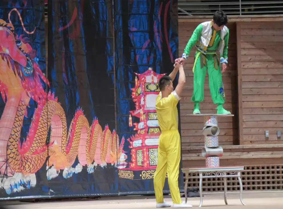 Chinese acrobat show, at the Chinese Lantern Festival.