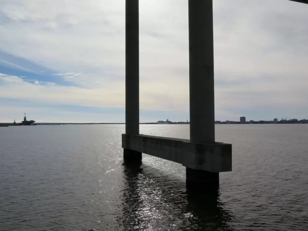 Bridge pilons.