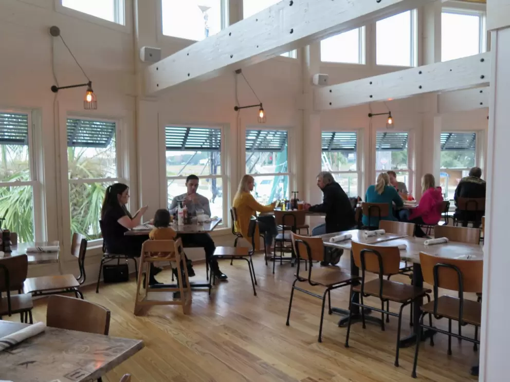 The beautiful interior on the second level.