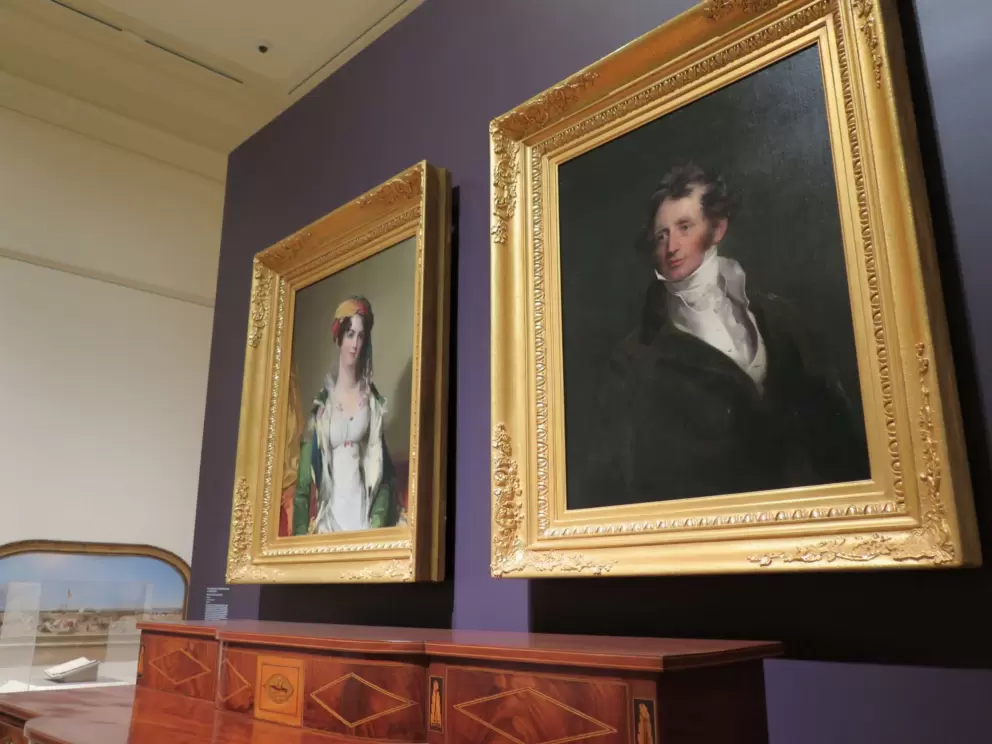 Portraits of Mr. and Mrs. Robert Gilmore, Jr., early 19th century art collectors, by Thomas Sully. She was a Charleston native.
