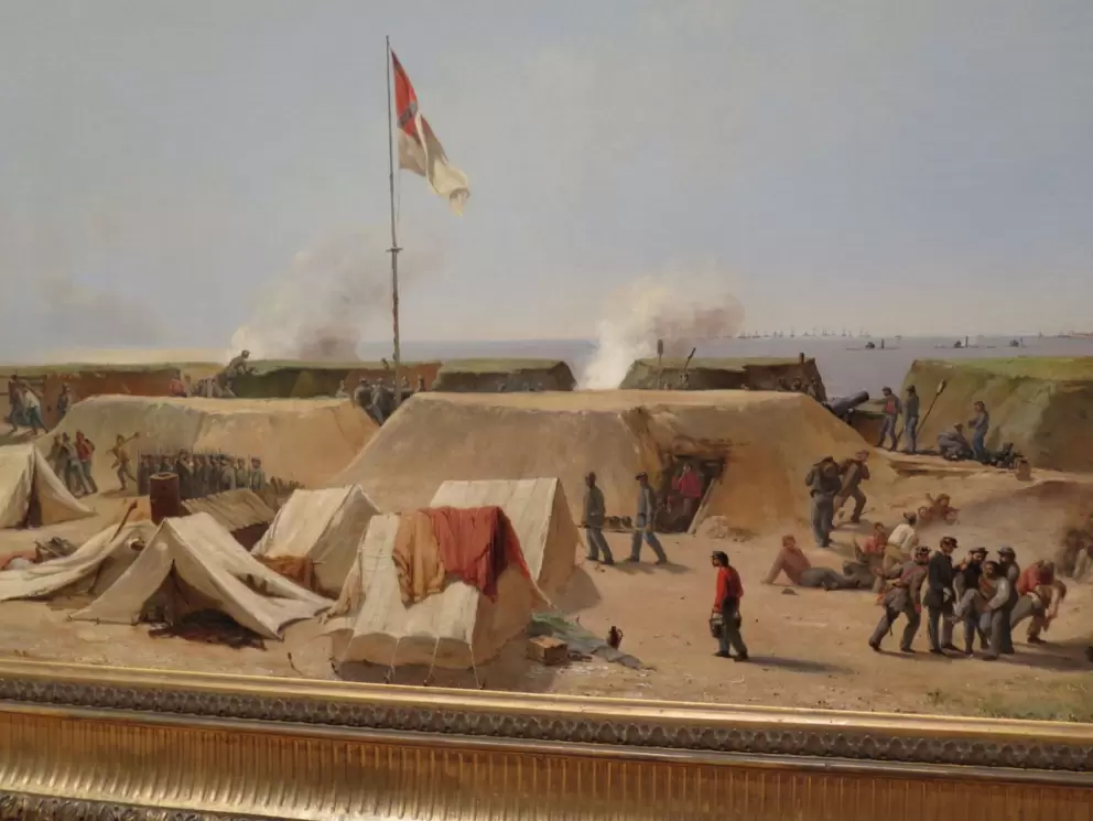 Bombardment of Fort Moultrie, Charleston Harbor, 1864, By Conrad Wise Chapman.