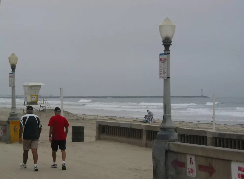 The boardwalk and a beach entry.
