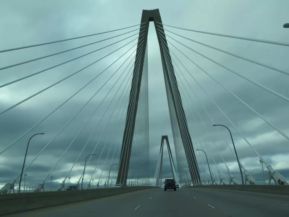 The bridge on a stormy evening.