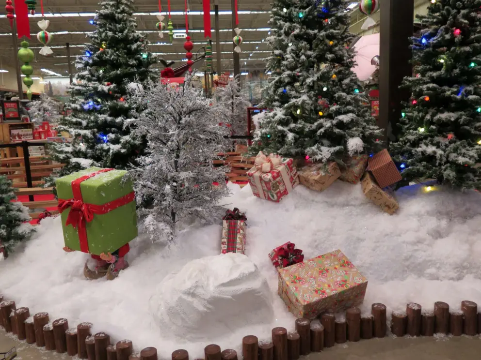 Christmas decorations at Santa's wonderland.