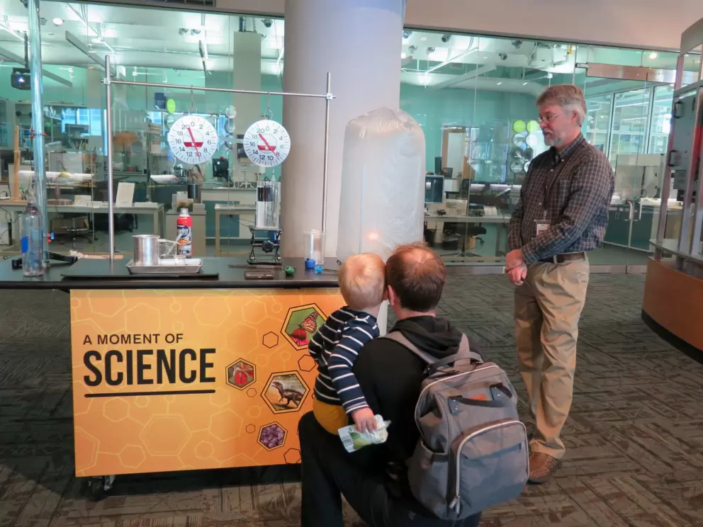 A science experiment that you can see in action.