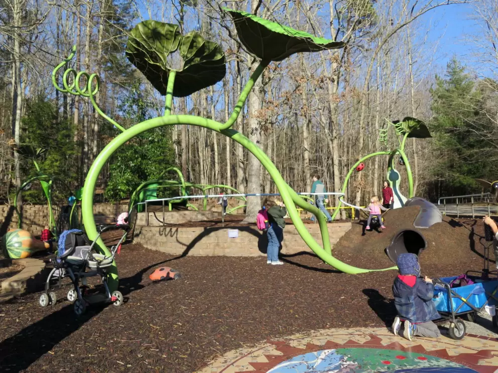 Garden-themed playground. A ton of fun!