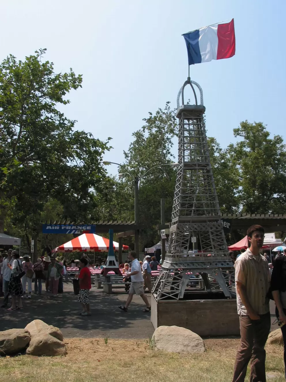 The eiffel tower at the French Festival.