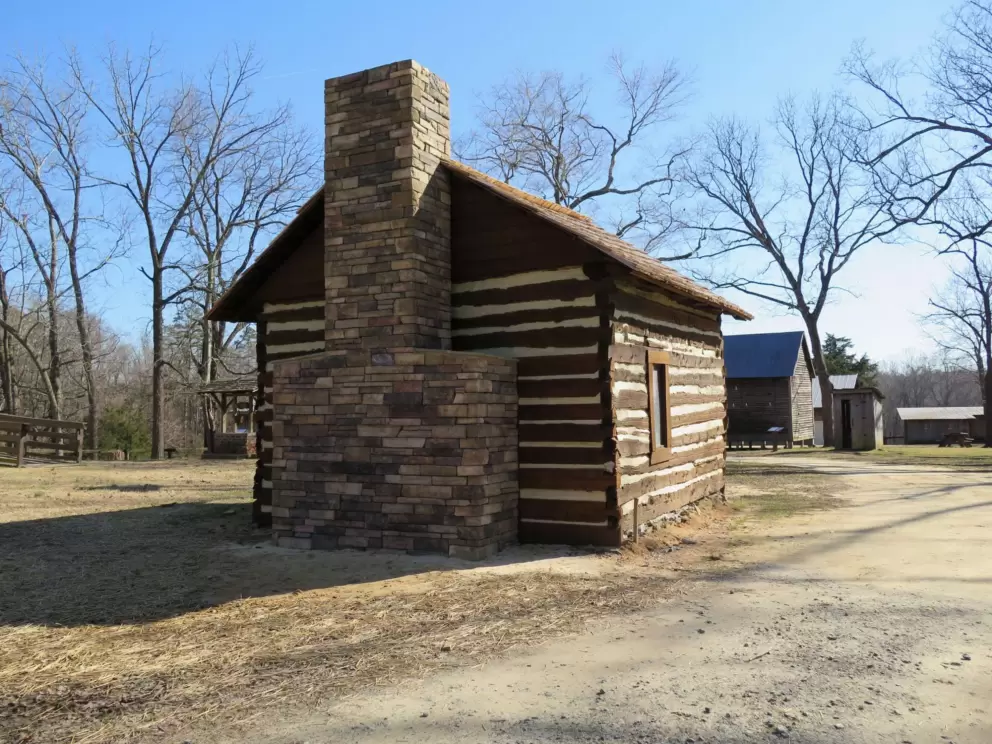 Stripey cabin.
