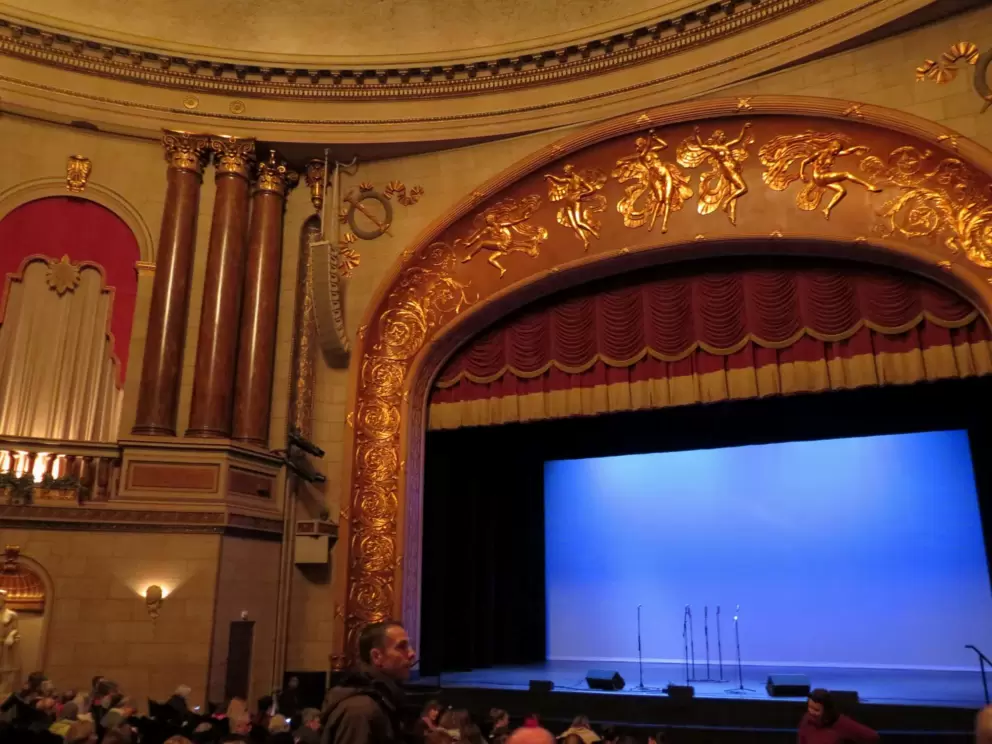Beautiful stage in Carolina Theater.