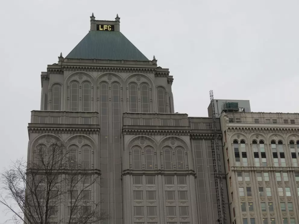 Prominent building in downtown Greensboro.