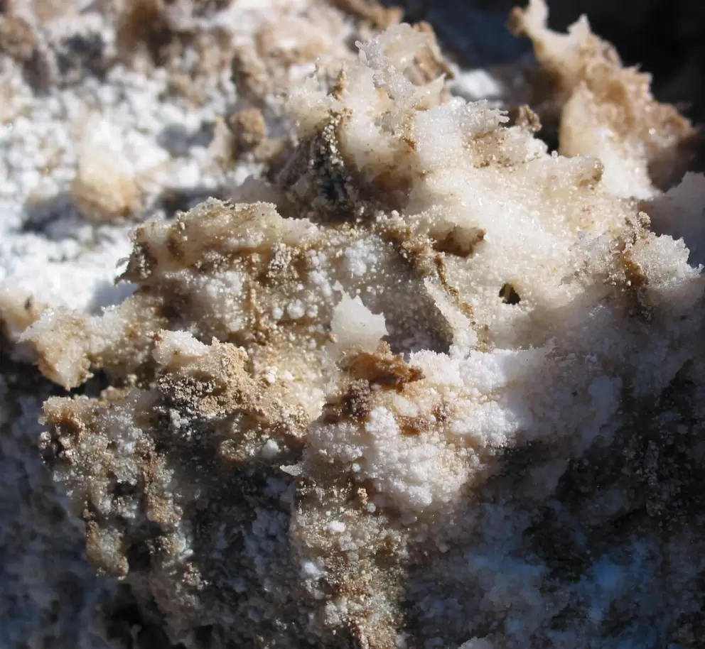 Salt formations at Devil's Golf Course up close.