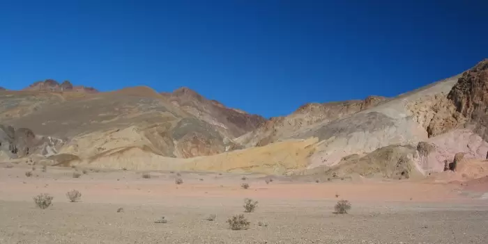 Mineral deposits color the hills at Artist's Palette.