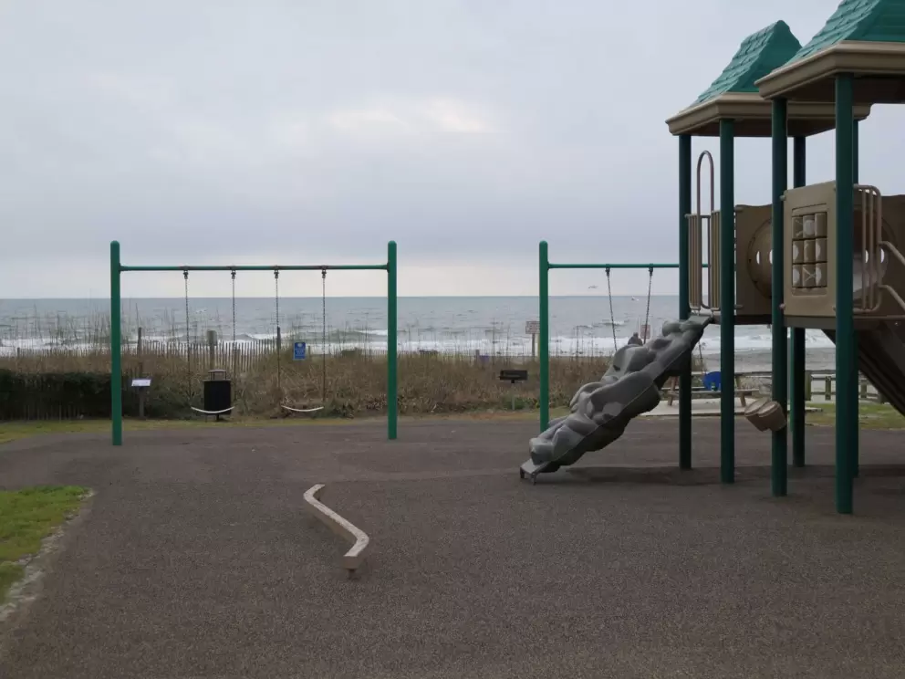 Tight rope, swings, playground.