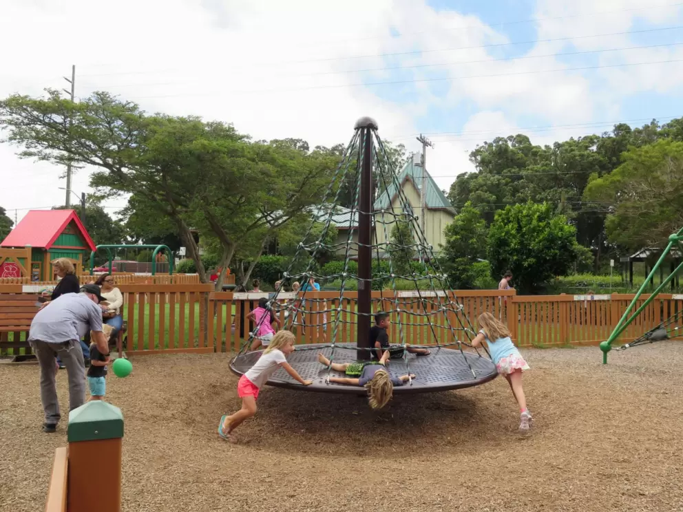 Kids enjoying the spinner.