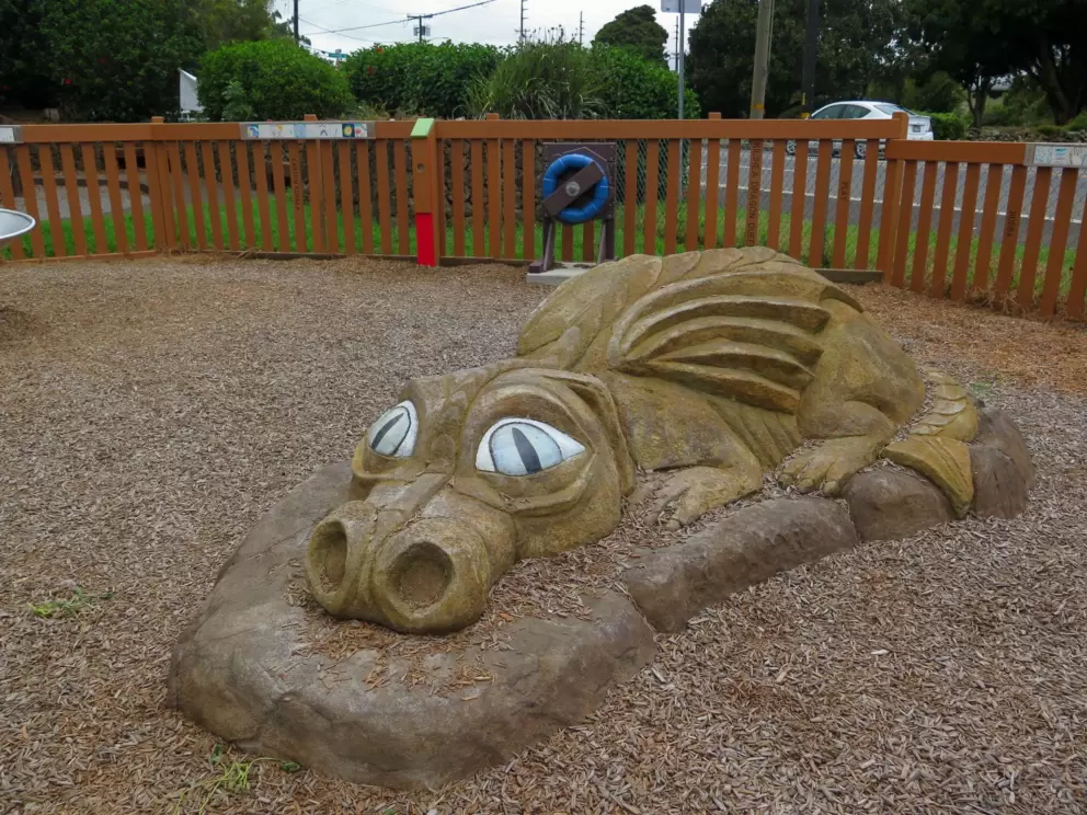 Dragon sculpture.