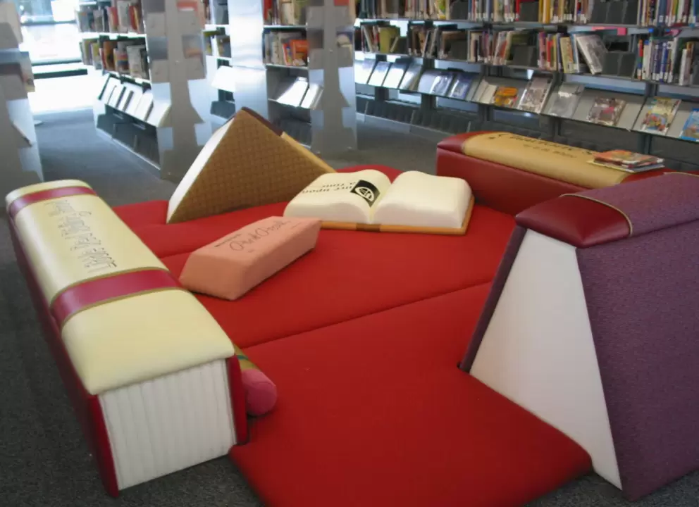 Place for kids to sit and enjoy all the brand new children's books in the library.