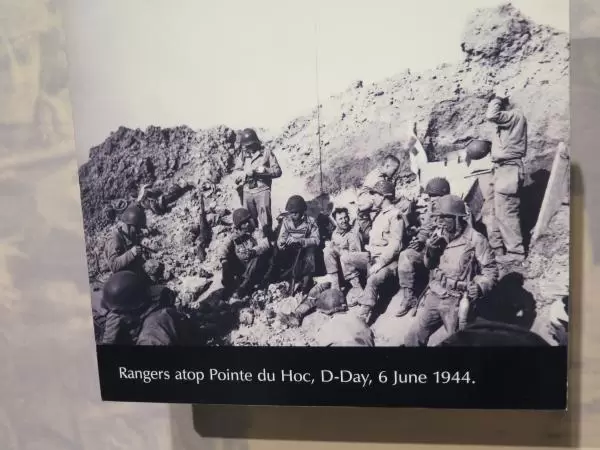 Rangers atop Pointe du Hoc, on D-Day.