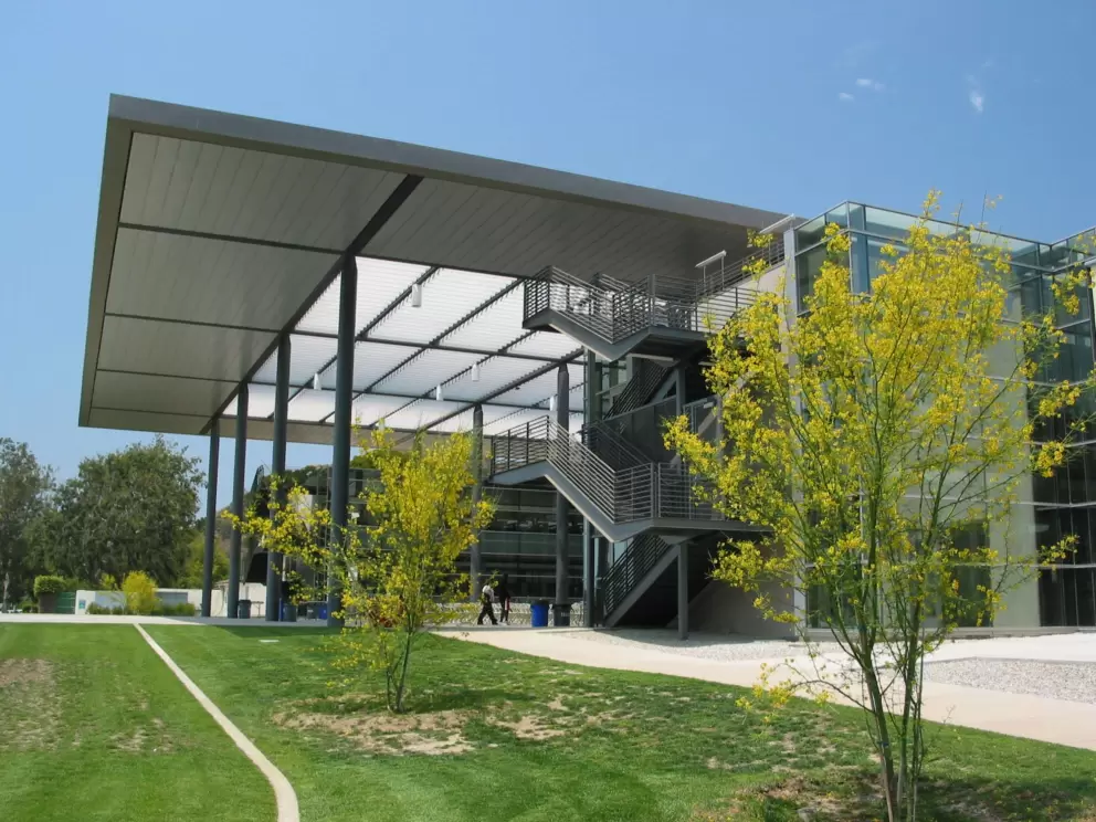 Side view of the library.