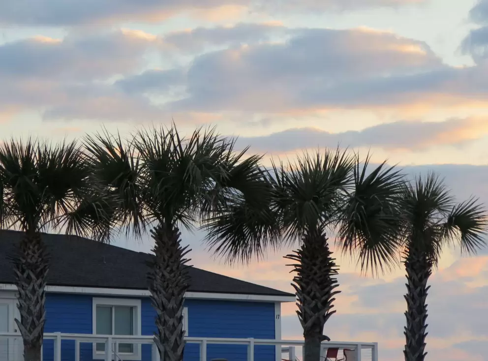 Pretty architecture and clouds in Jacksonville Beach.