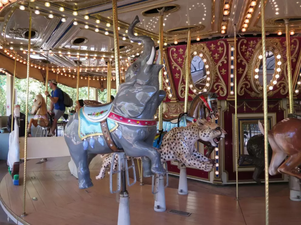 Animals to ride on the carousel.